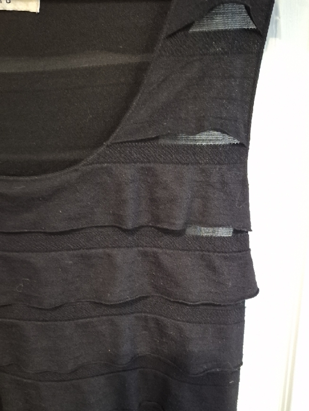 Max Studio Black Ruffle-Tier Scoop Neck Maxi Dress - Picture 4 of 9